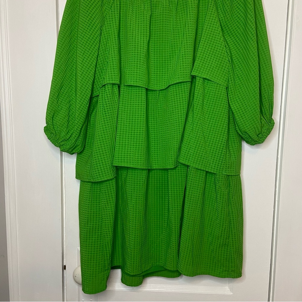 Who What Wear Tiered Balloon Sleeve Square Neck Mini Dress Size Medium - Picture 7 of 12